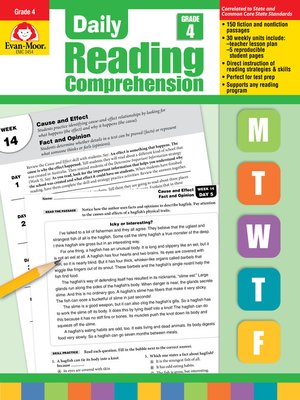 cover image of Daily Reading Comprehension, Grade 4